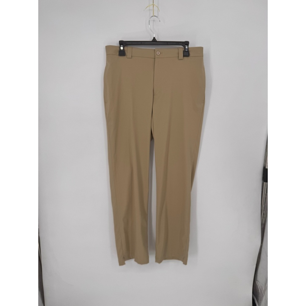 Slazenger Golf Pants Mens 32x30 Khaki Tan Good Stretch Performance Straight Leg